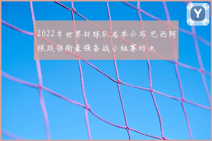 2022年世界杯球队名单公布 巴西阿根廷领衔豪强备战小组赛对决